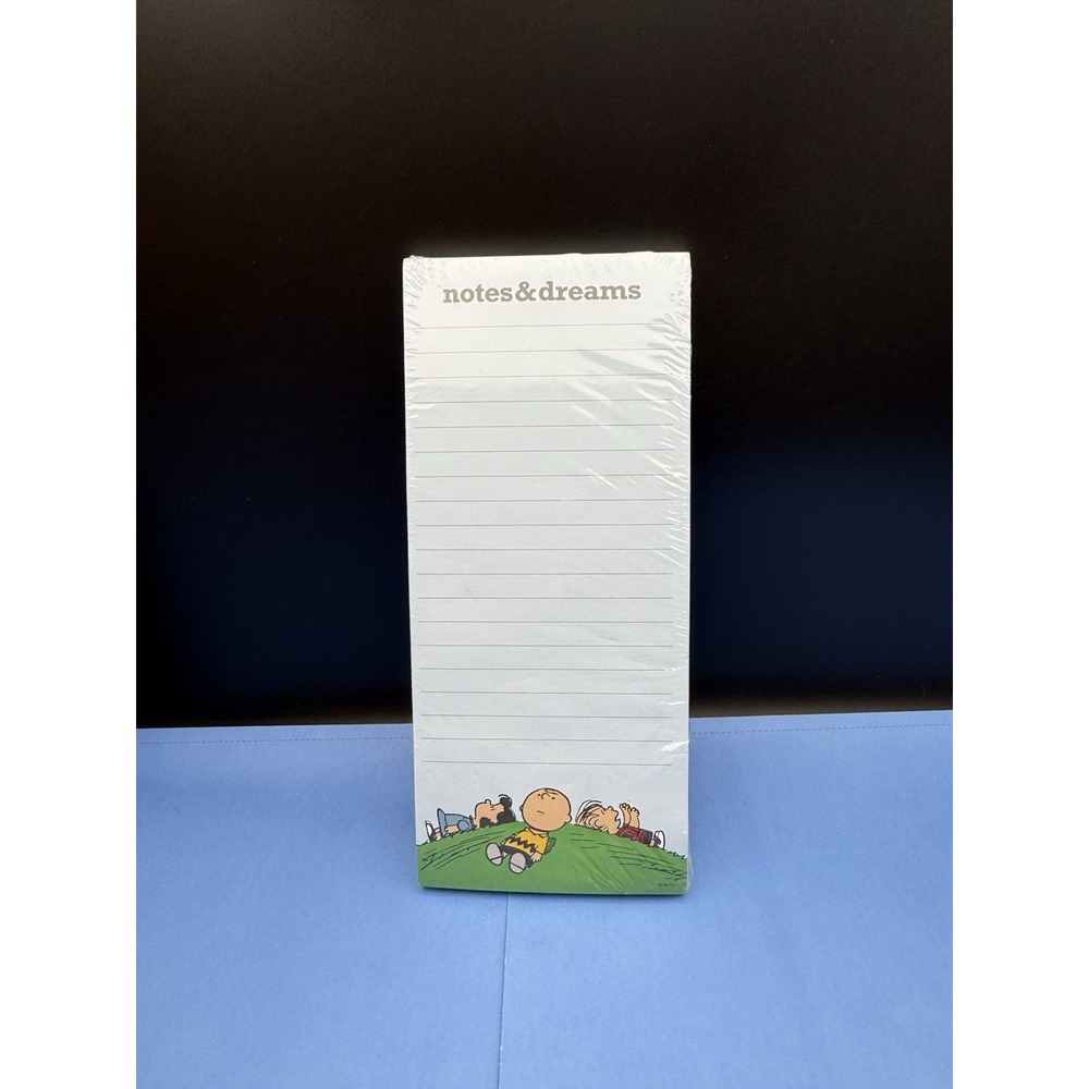 Peanuts Charlie Brown ~ NOTES & DREAMS ~ Magnetic Notepad 100 Color Sheets ~ New